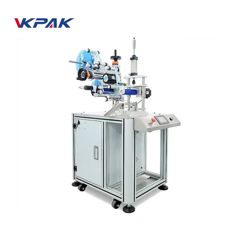 VK-T808 Yarım Avtomatik Döşəmə Tipi Yuvarlak Butulka Etiketləyicisi